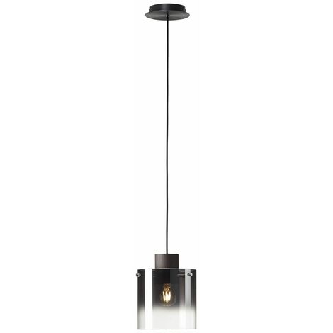 BRILLIANT Lampe Beth Pendelleuchte 20cm Kaffee/rauchglas  1x A60, E27, 60W, g.f. Normallampen n. ent.  In der Höhe einstellbar / Kabel kürzbar  Für LED-Leuchtmittel geeignet