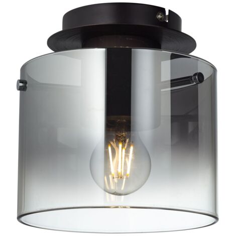 BRILLIANT lampe Beth plafonnier 20cm café / verre fumé  1x A60, E27, 60W, lampes normales gf non spécifiées.  Convient aux lampes LED  Dimmable lors de l'utilisation de lampes appropriées