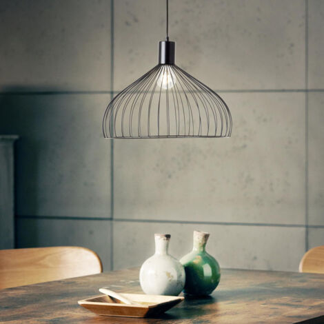 BRILLIANT Lampe, Blacky Pendelleuchte 40cm schwarz matt, 1x A60, E27, 40W, Kabel kürzbar / in der Höhe einstellbar