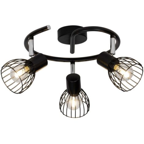 BRILLIANT lampe Blacky Spot Spiral 3flg noir  3x D45, E14, 40W, adaptées aux lampes à suspension (non incluses)  Échelle A ++ à E  Convient aux lampes LED