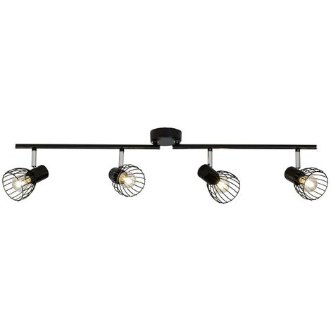 enthalten) Tropfenlampen 2x Tiara Lampe Spotrohr für 2flg geeignet eisen/weiß Köpfe E14, D45, BRILLIANT (nicht schwenkbar 40W,