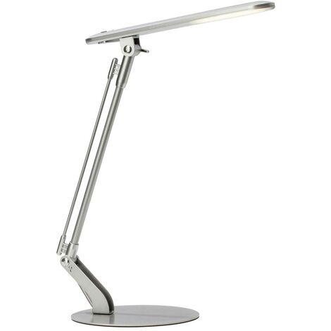 BRILLIANT Lampe Brendan LED Schreibtischleuchte titan 1x 6W LED integriert (SMD), (680lm, 4100K) Druckschalter am Kopf