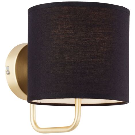 BRILLIANT lampe Clarie applique murale laiton brossé / noir  1x D45, E14, 40W, adapté aux lampes à suspension (non inclus)  Échelle A ++ à E  Convient aux lampes LED