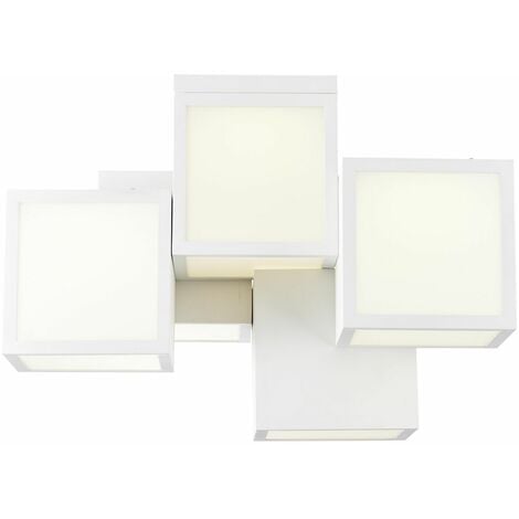 3000K), weiß, A Metall/Kunststoff, 5-flammig Cubix 40W LED BRILLIANT integriert, Deckenleuchte, (4000lm, Lampe, LED 1x