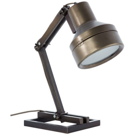 BRILLIANT lampe de table Hardwork acier noir  1x A60, E27, 28W, adapté aux lampes normales (non incluses)  Échelle A ++ à E  Avec interrupteur à cordon