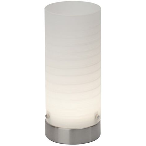 BRILLIANT lampe de table LED Daisy fer / blanc  1x LED 4.5W intégrée, (280lm, 3000K)  Échelle A ++ à E  Avec interrupteur à cordon