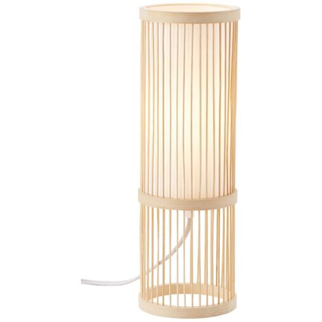 BRILLIANT lampe de table Nori naturel / blanc  1x A60, E27, 40W, lampes normales gf non spécifiées.  Avec interrupteur à cordon  Convient aux lampes LED