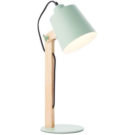 BRILLIANT lampe de table pivotante vert mat  1x A60, E27, 30W, adapté aux lampes normales (non inclus)  Échelle A ++ à E  Avec interrupteur à cordon