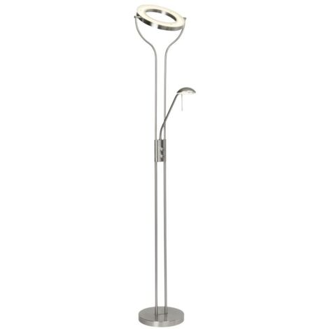 BRILLIANT lampe Demian LED bras de lecture surligneur fer / chrome 1x SMD LED 18W intégré, 1600lm, 3000K Projecteurs et bras de lecture réglables via variateur rotatif Longueur de la ligne