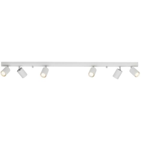 BRILLIANT lampe Different Spotbalk 6flg blanc  6x PAR51, GU10, 35W, adapté aux lampes à réflecteur non incluses  Fabriqué en Europe Têtes pivotantes