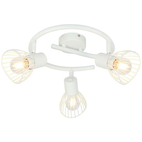 BRILLIANT Lampe Elhi Spotspirale 3flg weiß  3x D45, E14, 40W, geeignet für Tropfenlampen (nicht enthalten)  Köpfe schwenkbar