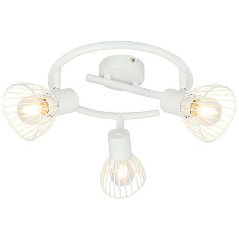 BRILLIANT Lampe Elhi Spotspirale 3flg weiß 3x D45, E14, 40W, geeignet für Tropfenlampen (nicht enthalten) Köpfe schwenkbar - weiß
