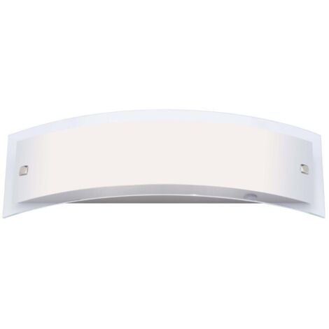 BRILLIANT lampe Elysee Applique murale à 2 ampoules acier inoxydable / blanc  2x C35, E14, 40W, adapté aux bougies (non incluses)  Échelle A ++ à E  Classe de protection IP: 21 - anti-goutte
