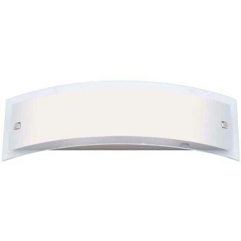 BRILLIANT Lampe Elysee Wandleuchte 2flg edelstahl/weiß 2x C35, E14, 40W, geeignet für Kerzenlampen (nicht enthalten) IP-Schutzart: 21 - tropfwassergeschützt