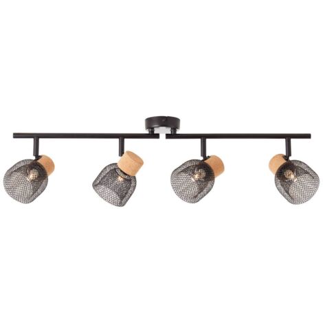 BRILLIANT lampe Flaka spot tube 4flg noir mat  4x QT14, G9, 6W, adapté aux lampes à culot à broche (non incluses)  Échelle A ++ à E  Têtes pivotantes / bras rotatifs