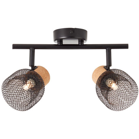 BRILLIANT Lampe Flaka Spotrohr 2flg schwarz matt  2x QT14, G9, 6W, geeignet für Stiftsockellampen nicht enthalten  Köpfe schwenkbar  Für LED-Leuchtmitel geeignet