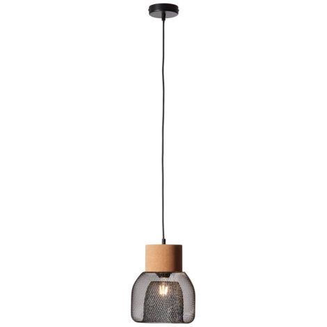 BRILLIANT lampe Flaka suspension 1 fl. Noir mat  1x A60, E27, 40W, lampes normales gf non spécifiées.  Le câble peut être raccourci  Convient aux lampes LED