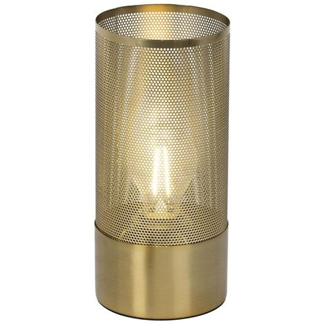 BRILLIANT Lampe Gracian Tischleuchte messing gebürstet 1x A60, E27, 60W, g.f. Normallampen n. ent. Für LED-Leuchtmittel geeignet Mit Schnurzwischenschalter