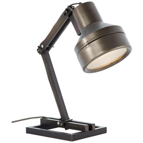 BRILLIANT Lampe Hardwork Tischleuchte schwarz stahl  1x A60, E27, 28W, geeignet für Normallampen (nicht enthalten)  Mit Schnurzwischenschalter