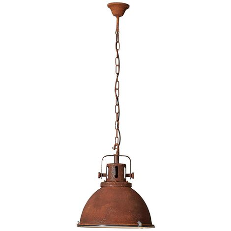 BRILLIANT Lampe Jesper Pendelleuchte 38cm Glas rostfarbend  1x A60, E27, 60W, geeignet für Normallampen (nicht enthalten)  Kette ist kürzbar