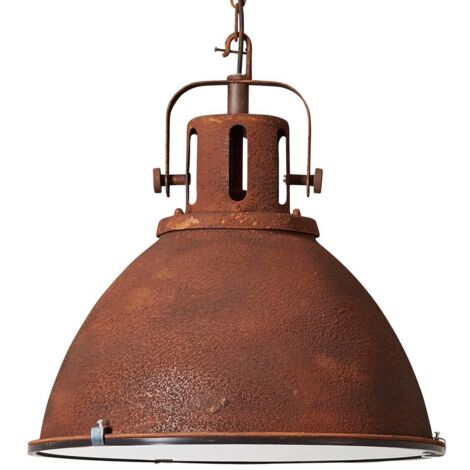 BRILLIANT lampe Jesper suspension 47cm verre couleur rouille  1x A60, E27, 60W, adapté aux lampes standard (non incluses)  Échelle A ++ à E  La chaîne peut être raccourcie