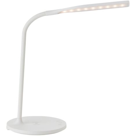 BRILLIANT lampe, Joni LED lampe de table avec socle de charge à induction blanc, 1x LED intégrée, 4,5W LED intégrée, (326lm, 3000-5400K), recharge sans fil d'appareils mobiles