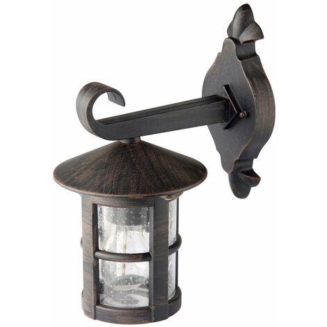 BRILLIANT Lampe Jordy Außenwandleuchte hängend schwarz-rost-braun/gewischt  1x A60, E27, 60W, geeignet für Normallampen (nicht enthalten)  IP-Schutzart: 44 - spritzwassergeschützt