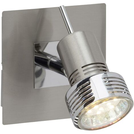 BRILLIANT Lampe Kassandra LED Wandspot eisen/chrom  1x LED-PAR51, GU10, 3W LED-Reflektorlampe inklusive, (250lm, 3000K)  Kopf schwenkbar