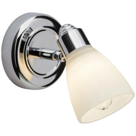 BRILLIANT Lampe Kensington Wandspot chrom/weiß  1x QT14, G9, 28W, geeignet für Stiftsockellampen (nicht enthalten)  IP-Schutzart: 44 - spritzwassergeschützt