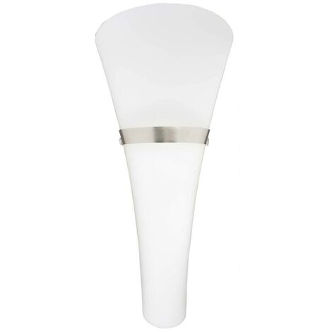 BRILLIANT Lampe Kyra Wandleuchte eisen/weiß 1x A60, E27, 60W, g.f. Normallampen n. ent. Für LED-Leuchtmittel geeignet Dimmbar bei Verwendung geeigneter Leuchtmittel - weiß