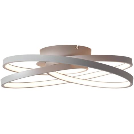 BRILLIANT lampe labyrinthe LED plafonnier 40cm gris  1x LED 42W intégrée (CMS), (4775lm, 3000K)  Échelle A ++ à E  Économique et durable grâce à l'utilisation de LED