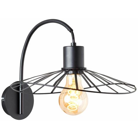 BRILLIANT Lampe, Leika Wandleuchte schwarz matt, 1x A60, E27, 52W, Für LED-Leuchtmittel  geeignet