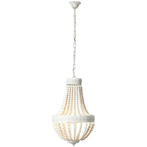 BRILLIANT Lampe Liba Kronleuchter 3flg weiß  3x D45, E14, 18W, geeignet für Tropfenlampen (nicht enthalten)  Kette ist kürzbar