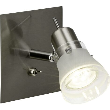 LED-PAR51, schwenkbar (250lm, Kopf Kippschalter 1x BRILLIANT Lampe inklusive, Lipari GU10, 3000K) eisen LED Wandspot 3W Schalter Mit LED-Reflektorlampe /