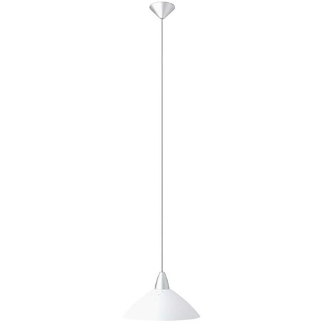 BRILLIANT Lampe Logo Pendelleuchte 35cm weiß  1x A60, E27, 60W, geeignet für Normallampen (nicht enthalten)  In der Höhe einstellbar / Kabel kürzbar