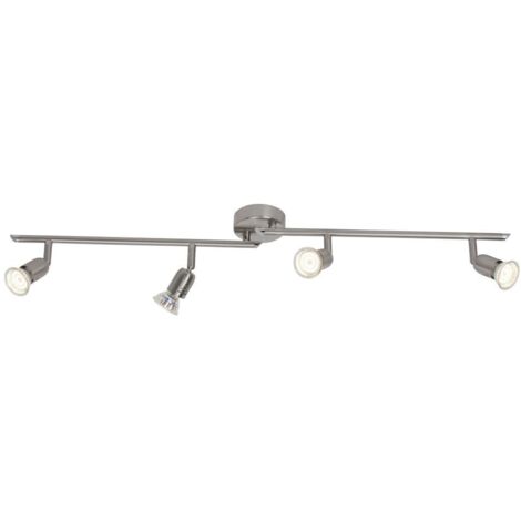BRILLIANT lampe Loona LED spot tube 4flg fer  4x LED-PAR51, GU10, 3W lampes à réflecteur LED incluses, (250lm, 3000K)  Échelle A ++ à E  Bras pivotant / tête pivotante