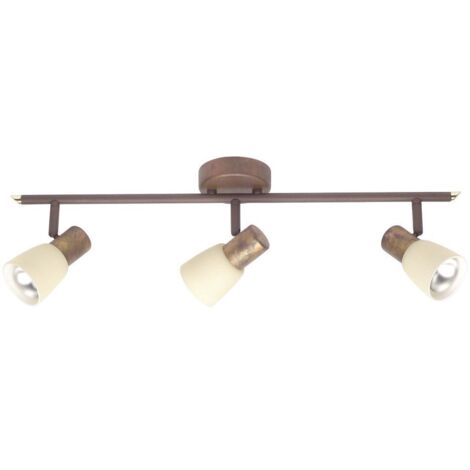 BRILLIANT lampe Luca spot tube 3 flg vieux cuivre / champagne  3x R50, E14, 40W, adapté aux lampes à réflecteur (non incluses)  Échelle A ++ à E  Têtes pivotantes