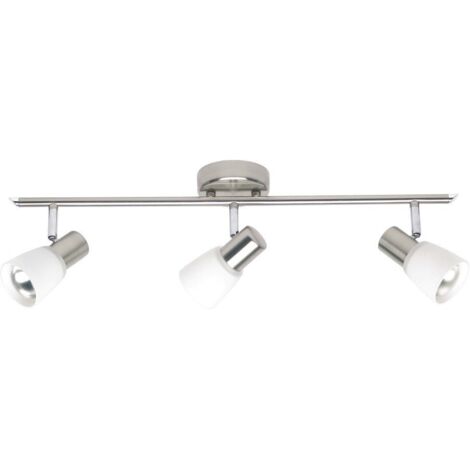 BRILLIANT lampe Luca spot tube 3 lumières fer / chrome / blanc  3x R50, E14, 40W, adapté aux lampes à réflecteur (non incluses)  Échelle A ++ à E  Têtes pivotantes