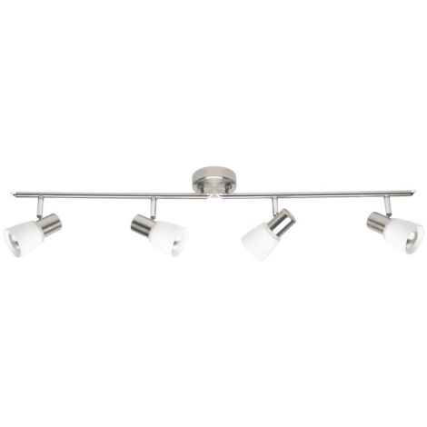 BRILLIANT lampe Luca spot tube 4 fl. Fer / chrome / blanc  4x R50, E14, 40W, adapté aux lampes à réflecteur (non incluses)  Échelle A ++ à E  Bras pivotant / tête pivotante