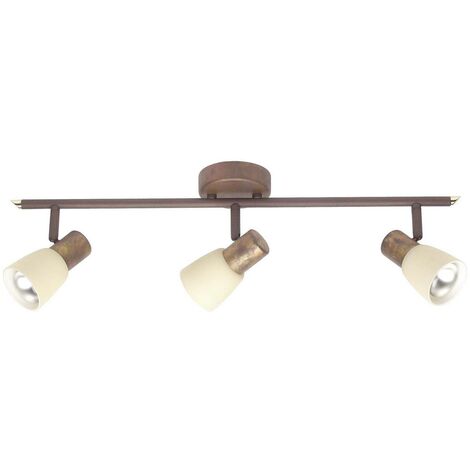 BRILLIANT Lampe Luca Spotrohr 3flg altkupfer/champagner  3x R50, E14, 40W, geeignet für Reflektorlampen (nicht enthalten)  Köpfe schwenkbar