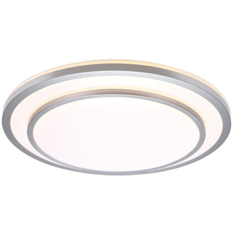 BRILLIANT lampe Luciano Applique et plafonnier LED 28cm alu / blanc  1x 12W LED intégré, (805lm, 3000K)  Échelle A ++ à E 