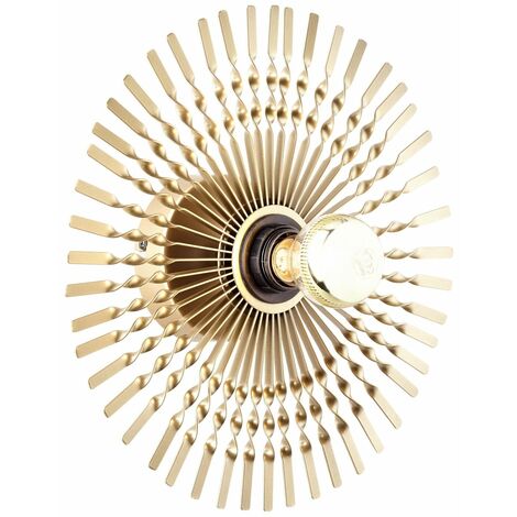 BRILLIANT Lampe, Mendoza Wandleuchte 33cm gold, Metall, 1x A60, E27, 40W,Normallampen (nicht enthalten)