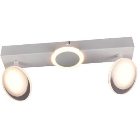 BRILLIANT lampe, Meriza LED spot bar 2 flammes blanc, 2x LED intégré, 7W LED intégré, (900lm, 3000K), têtes pivotantes