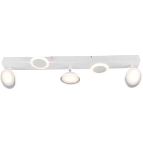 BRILLIANT lampe, Meriza LED spot bar 3 flammes blanc, 3x LED intégré, 7,3W LED intégré, (933lm, 3000K), têtes pivotantes