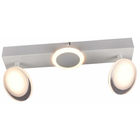 BRILLIANT Lampe, Meriza LED Spotbalken 2flg weiß, 2x LED integriert, 7W LED integriert, (900lm, 3000K), Köpfe schwenkbar
