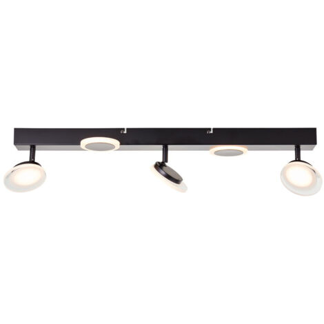 BRILLIANT Lampe, Meriza LED Spotbalken 3flg schwarz, 3x LED integriert, 7.3W LED integriert, (933lm, 3000K), Köpfe schwenkbar