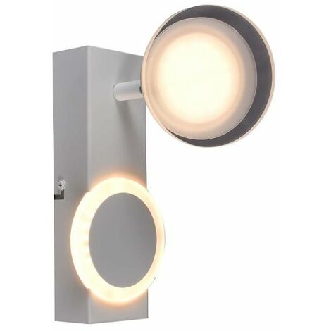 BRILLIANT Lampe, Meriza LED Wandspot weiß, 1x LED integriert, 10W LED integriert, (1200lm, 3000K), Kopf schwenkbar