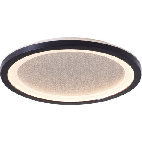 Brilliant lampe Mosako LED panneau de surface de plafond 25cm noir/blanc aluminium/métal noir 16 W LED intégré
