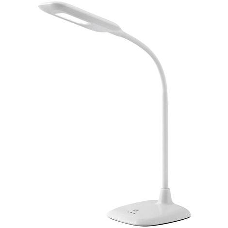 BRILLIANT Lampe Nele LED Tischleuchte Touchdimmer weiß 1x 5W LED integriert  (SMD), (300lm, 6000K) Mit 3-Stufen-Touchdimmer