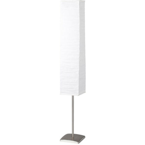 BRILLIANT lampe Nerva lampadaire titane / blanc 2x C35, E14, 40W, adapté aux bougies (non incluses) Échelle A ++ à E Avec pédale